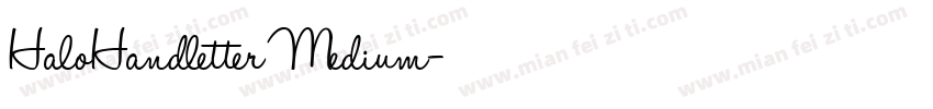 HaloHandletter Medium字体转换